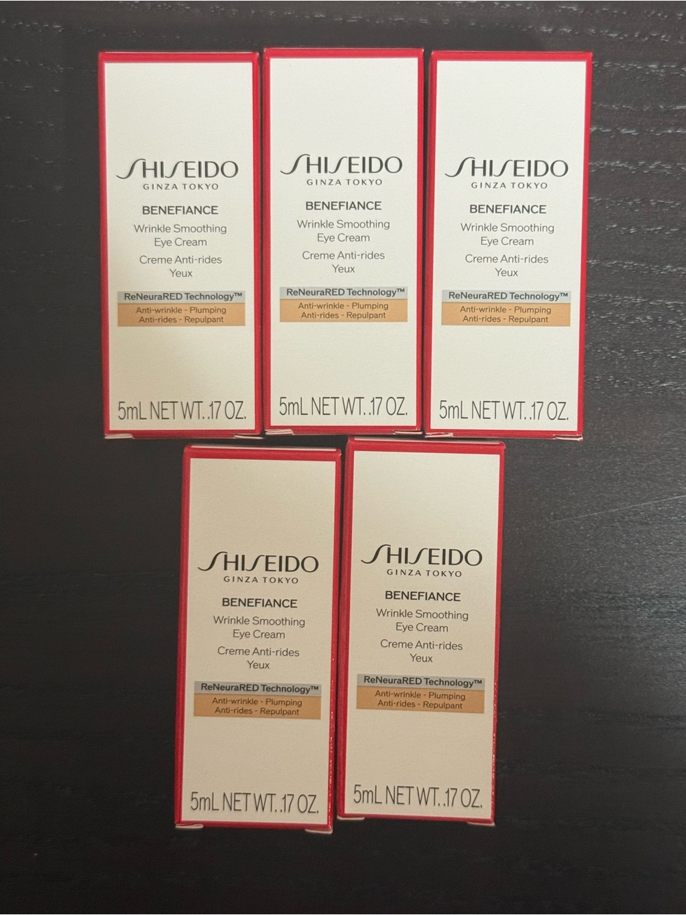 NEW- Shiseido Benefiance Wrinkle Smoothing Eye Cream travel/sample size bundle